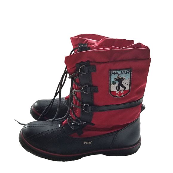Pajar Canada Grip Red Black Waterproof Low Winter Boots Size 10 New In Box - Picture 2 of 12